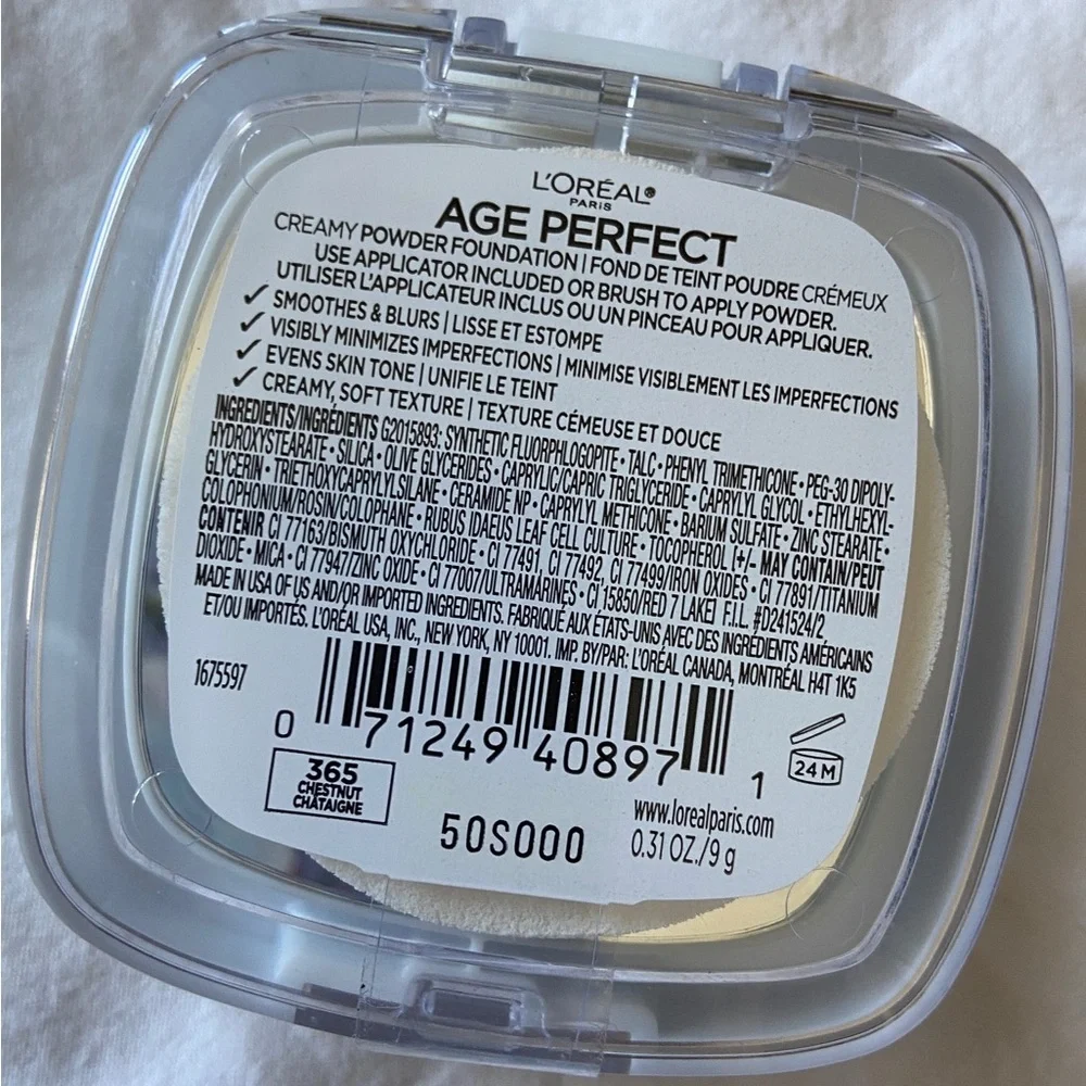 L’ORÉAL New Age Perfect Cream Powder Foundation Single Packages-Dark Complexion